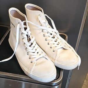 All Saints White Underground MF704X Canvas High-Top Sneakers 10